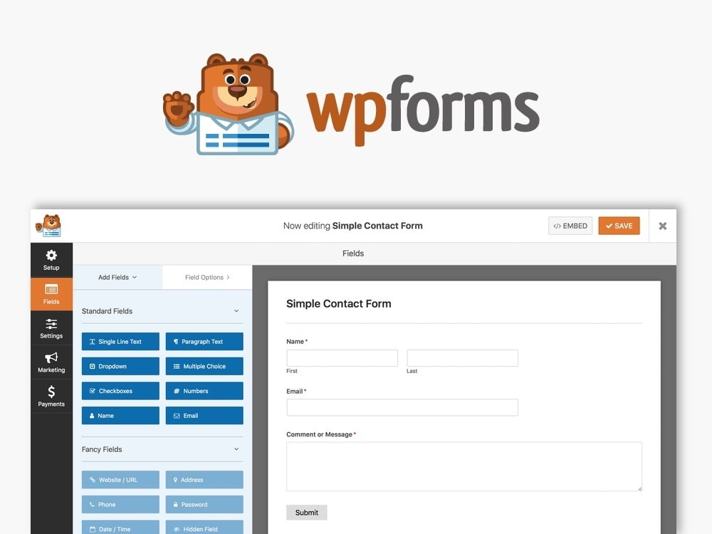 WPForms WordPress Iletisim Formu Eklentisi